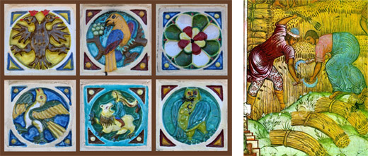 Church of Elijah the Prophet : ceramic tiles and frescoes