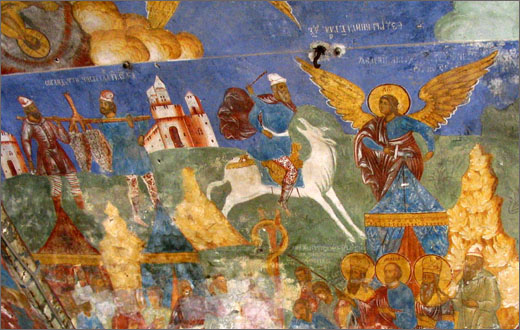 Yaroslavl. The murals in the church of Elijah the Prophet 