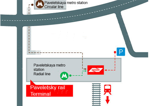 How to get to Paveletsky Aeroexpress Terminal