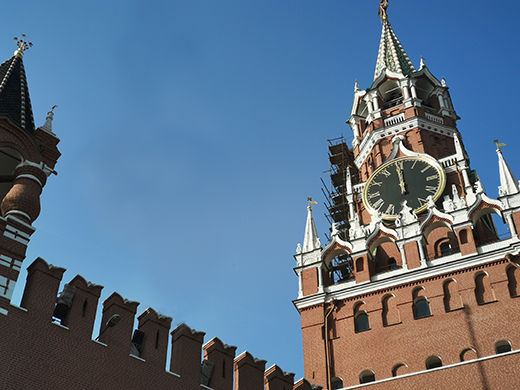 Moscow Kremlin wall, the Saviour tower