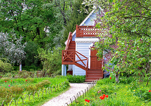 A cottage, where  Anton Chekhov wrote his play The Seagull.