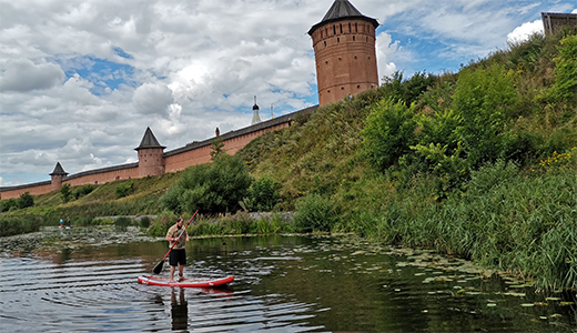 Sup boarding along the Kamenka River