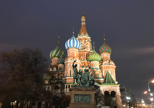 Moscow by night walking tour