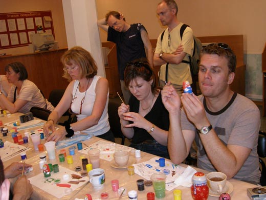 Matryoshka painting class (My group from the UK) Matryoshka painting class (My group from the UK)